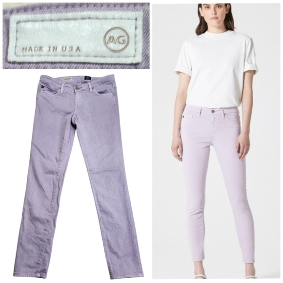 AG Adriano Goldschmied The Legging Ankle Super Skinny Stretch Denim 27R Lilac - Picture 1 of 16